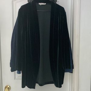 Dark green velvet long sweater dress